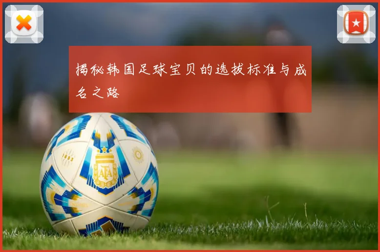 揭秘韩国足球宝贝的选拔标准与成名之路